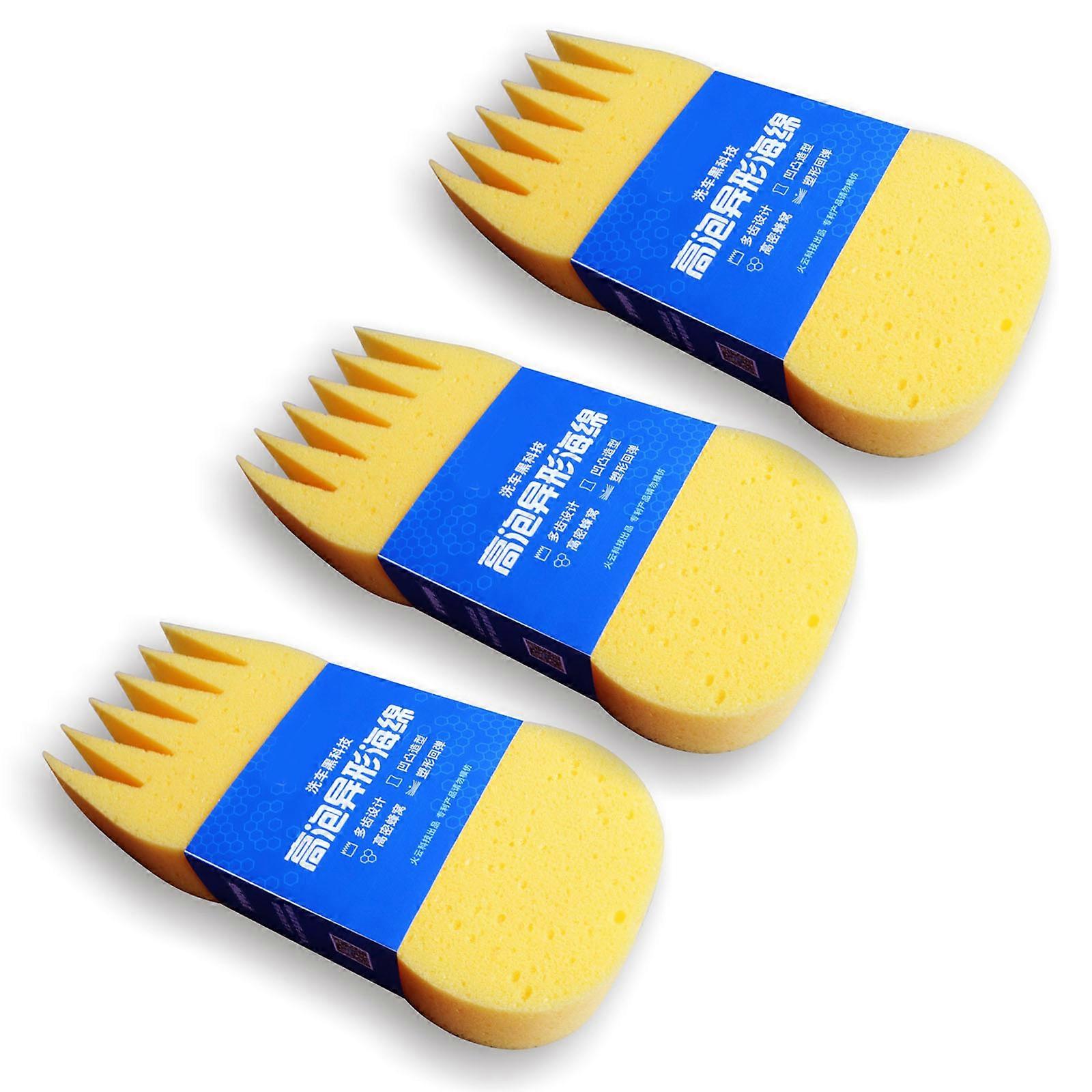 3Pcs Multifunction Large Auto Paint Care Cleaning Tool Car Washing Sponge