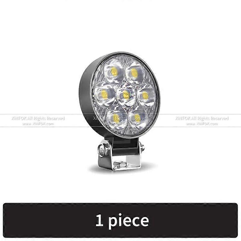 12V-24V Offroad Work Light Bar Round Spotlight 21W LED Bar Worklight For Jeep Truck Boat Car Tractor