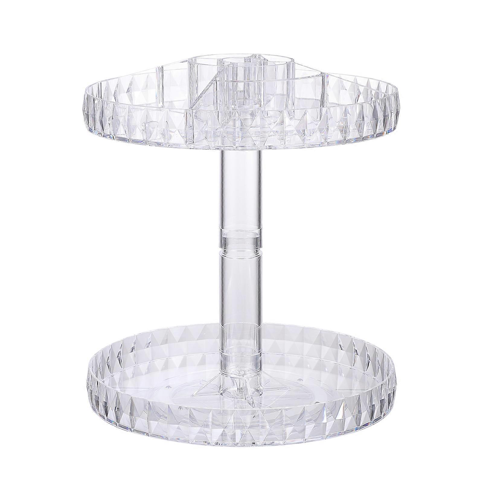 1Pc Household Storage Rack 360 degree Rotating Storage Rack (Transparent)