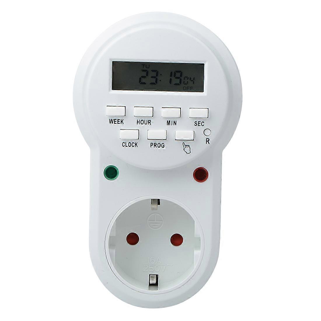 2023 New Programmable Timer Switch Socket with LCD Digital Display for EU/US/UK Plug, Energy-saving and Easy-to-Use (150 characters)