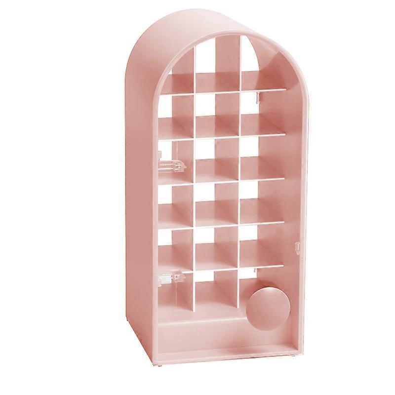 18 capacity lipstick storage box handle design transparent cosmetic storage box desktop