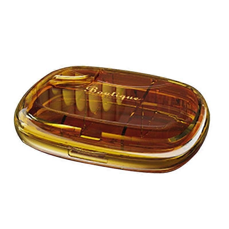 Mini Pill Box Transparent Lid 4/6 Compartments Large Capacity Multifunctional Portable Plastic Sealed Box Jewelry Capsule Container for Fish Oils Tabl