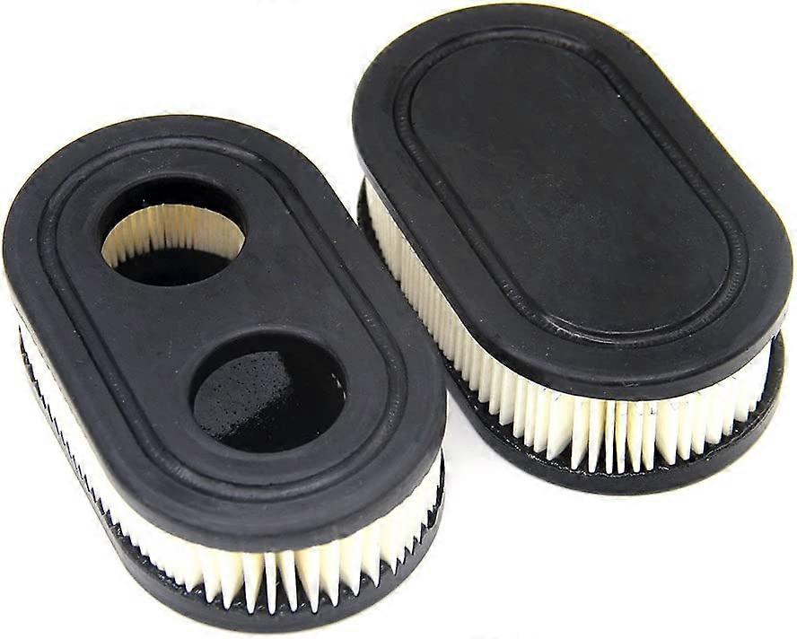2 Pcs Lawn Mower Air Filters & Spark Plugs Paper Air Filters Lawn Mower Filter Elements For Briggs Stratton Engines 550Ex Eco-Plus 575Ex Series Replac