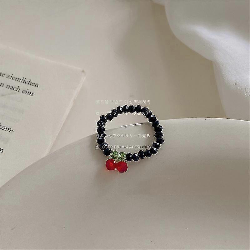 Ring Kristall Kirsche Stud Mädchen Mode Schmuck