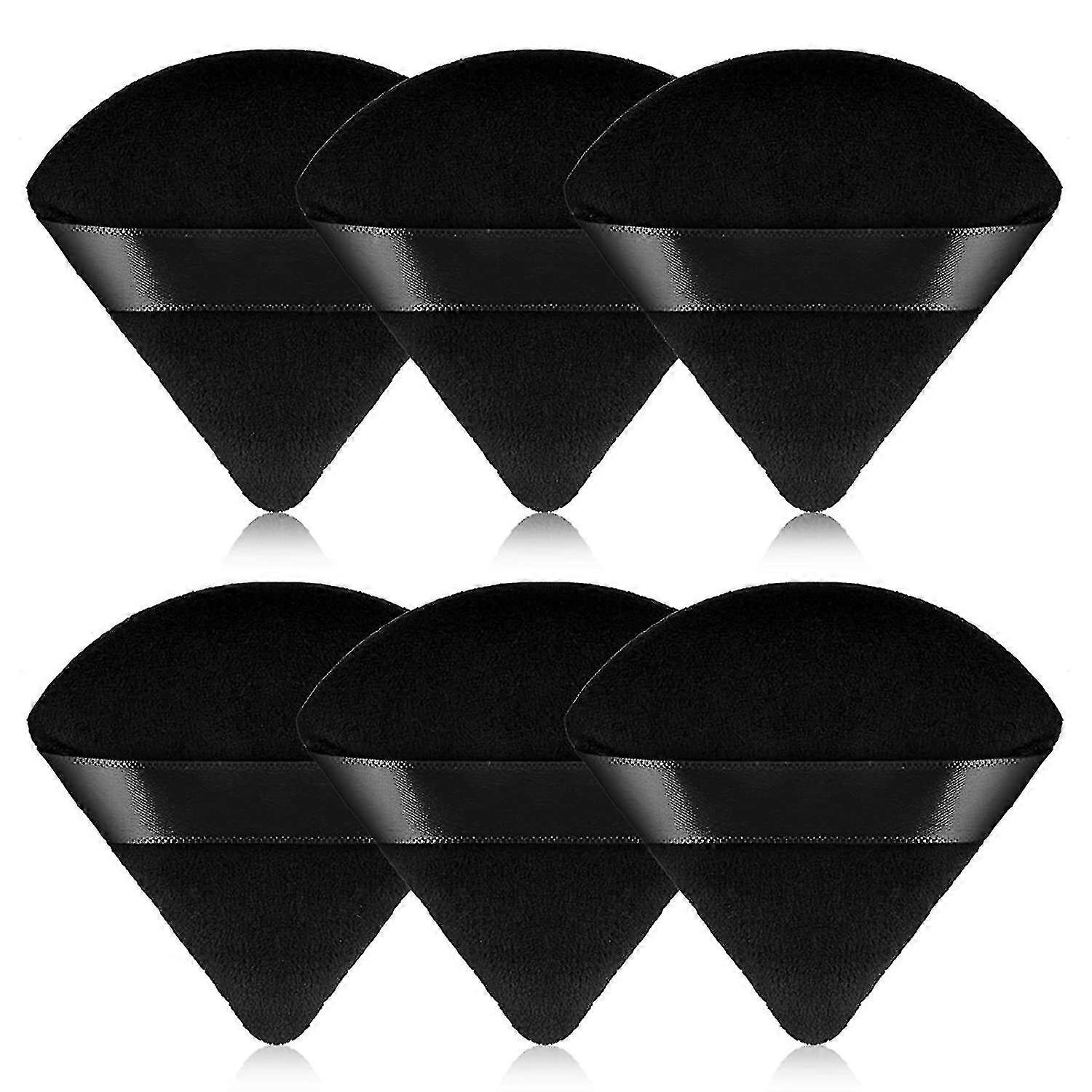 6 Pieces Powder Puff Triangle Shape Face Makeup Puff For Loose Powder Foundation