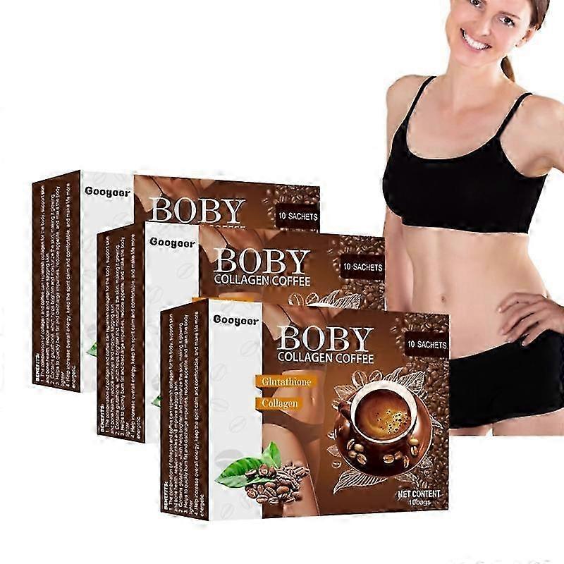 3 صناديق قهوة الكولاجين قهوة عضوية نقية قهوة الكولاجين للتخسيس