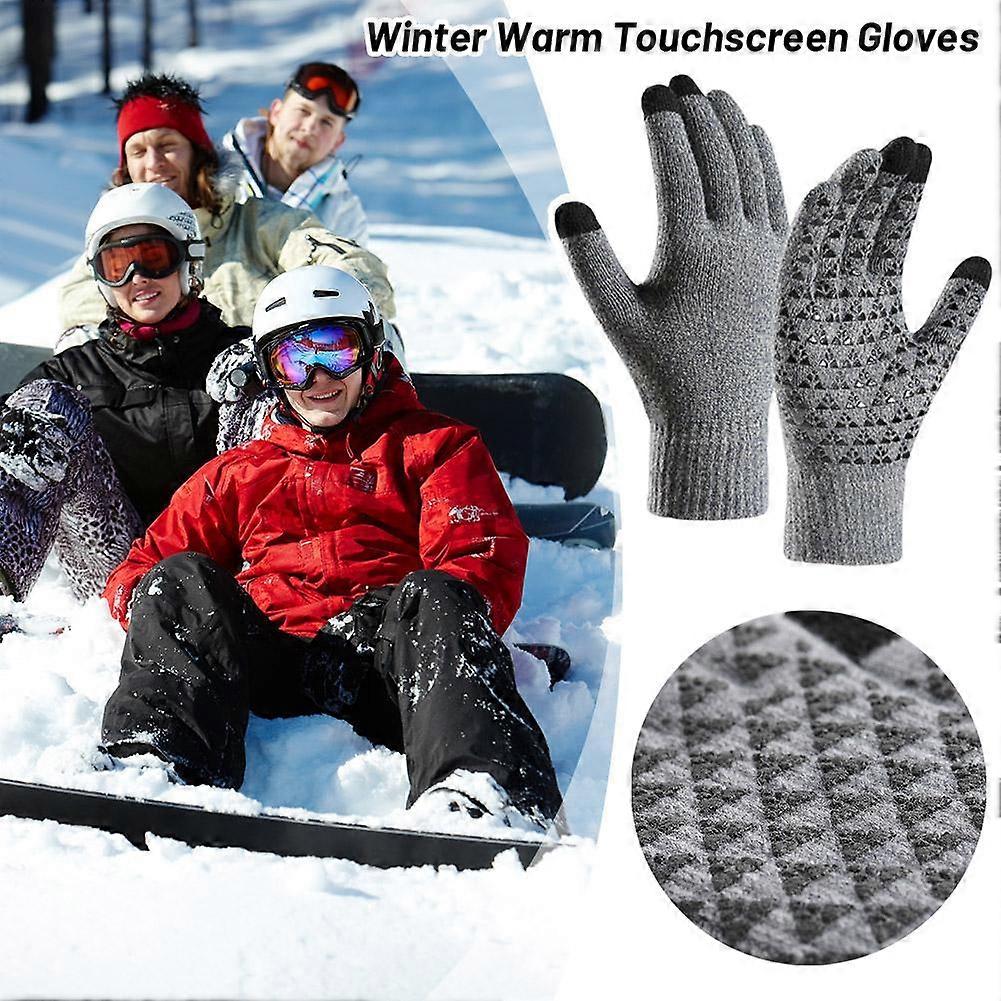 Winter Gloves Men Touchscreen Winter Work Gloves Warm Fleece Gloves Soft Lining