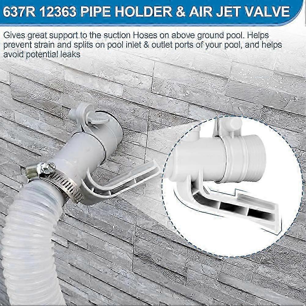 Kit Adattatore Aria E Valvola Di Ricambio Per Piscina Fuori Terra – Compatibile Intex 12363, 12368, 12373