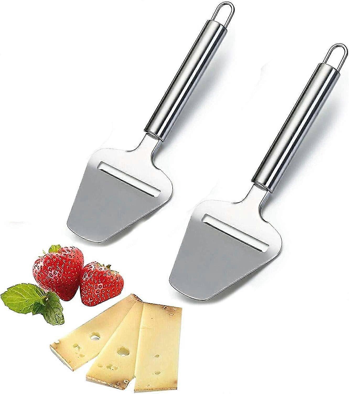 2 Pieces Cheese Slicer Set, Stainless Steel Wire Cheese Slicer With Cheese Plane Tool, Adjustable Thiness Cheese Cutter For Soft, S-hard, Hard Ch,1823