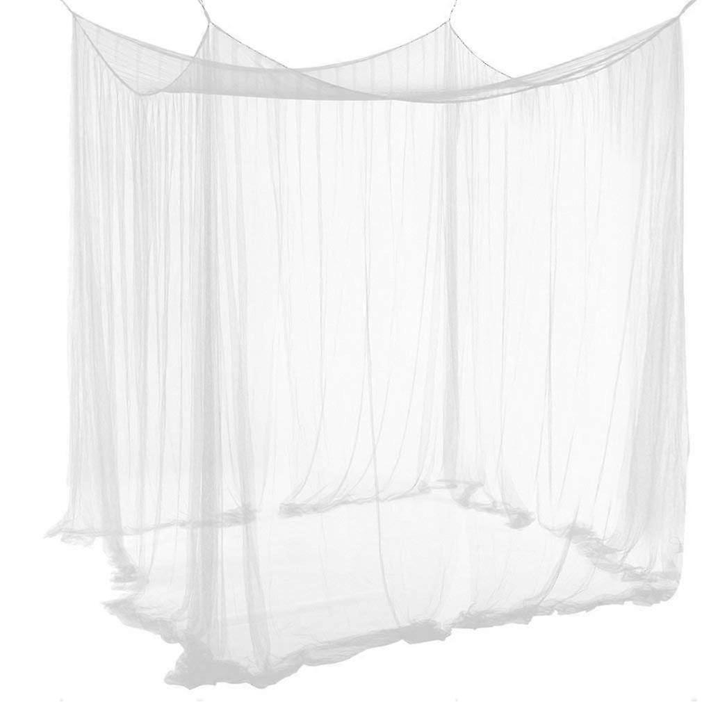 Polyester Fabric Canopy Beautiful Bed Canopy Mosquito Net Size Double Bed Mosquito Net White 210 X 190 X 240 Cm