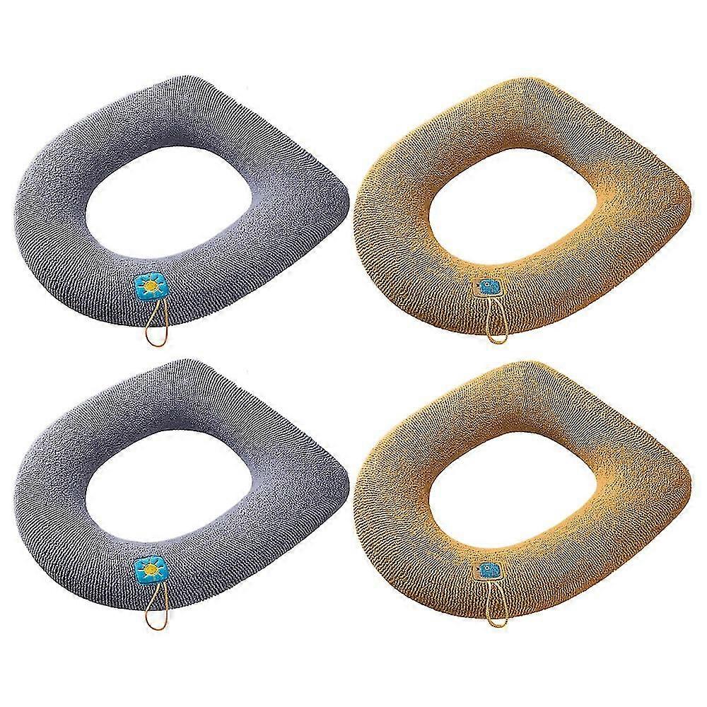 4 Stk Kit - Tykt mykt bad varmt håndtak toalettsete pute pute