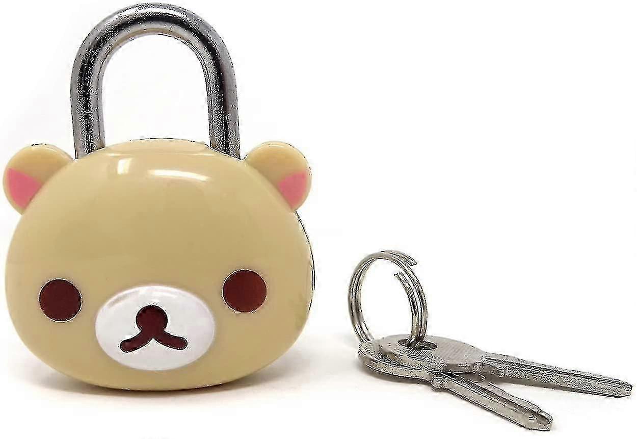 Cute Bear Lock Padlock With Keys For Suitcases, Backpacks And Lockers