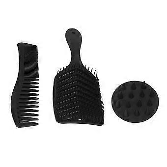 Conjunto de pente e escova para pentear o cabelo - Design oco com shampoo