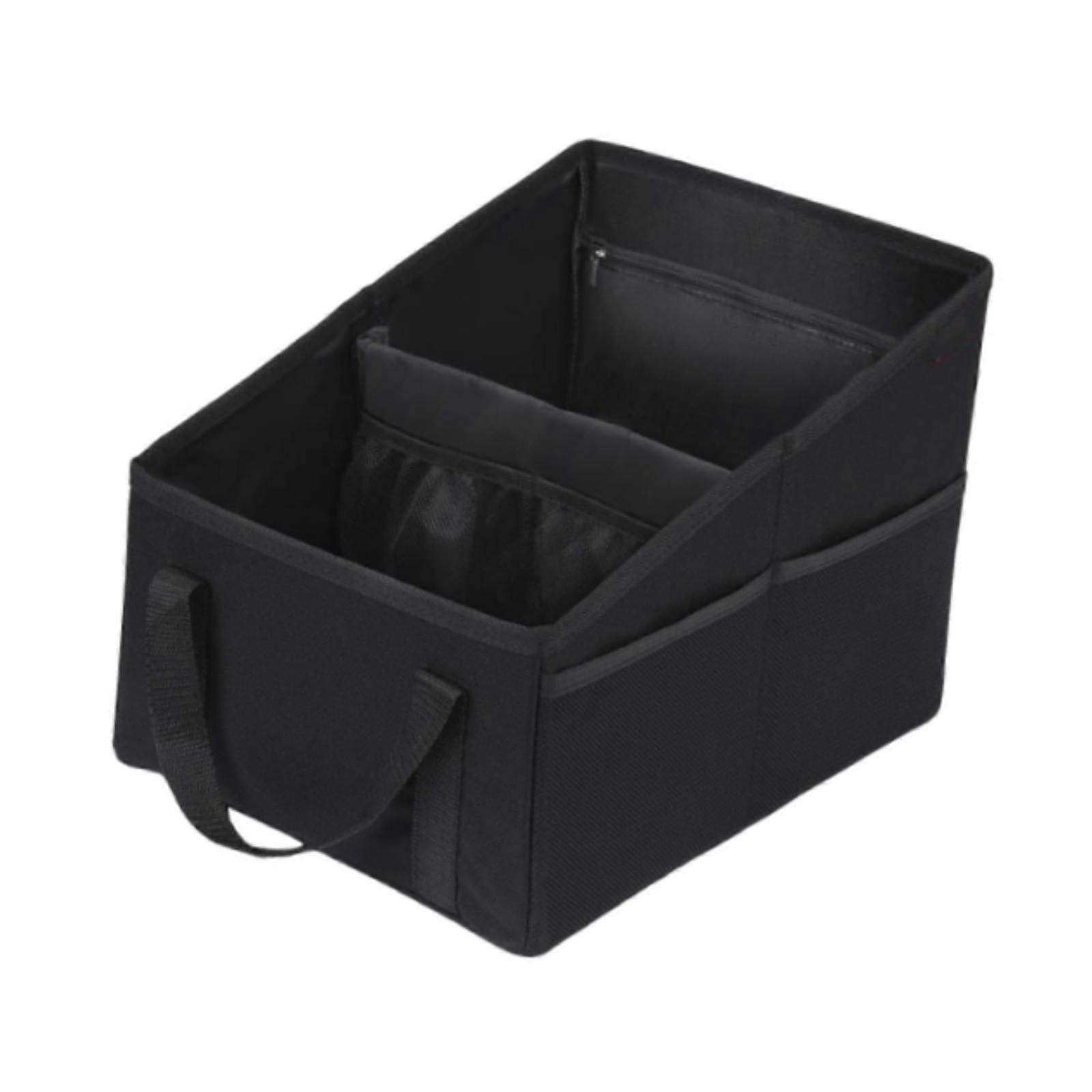 Automobile Seat Storage Box Organizer Anti Slip Bottom Lightweight Versatile Black