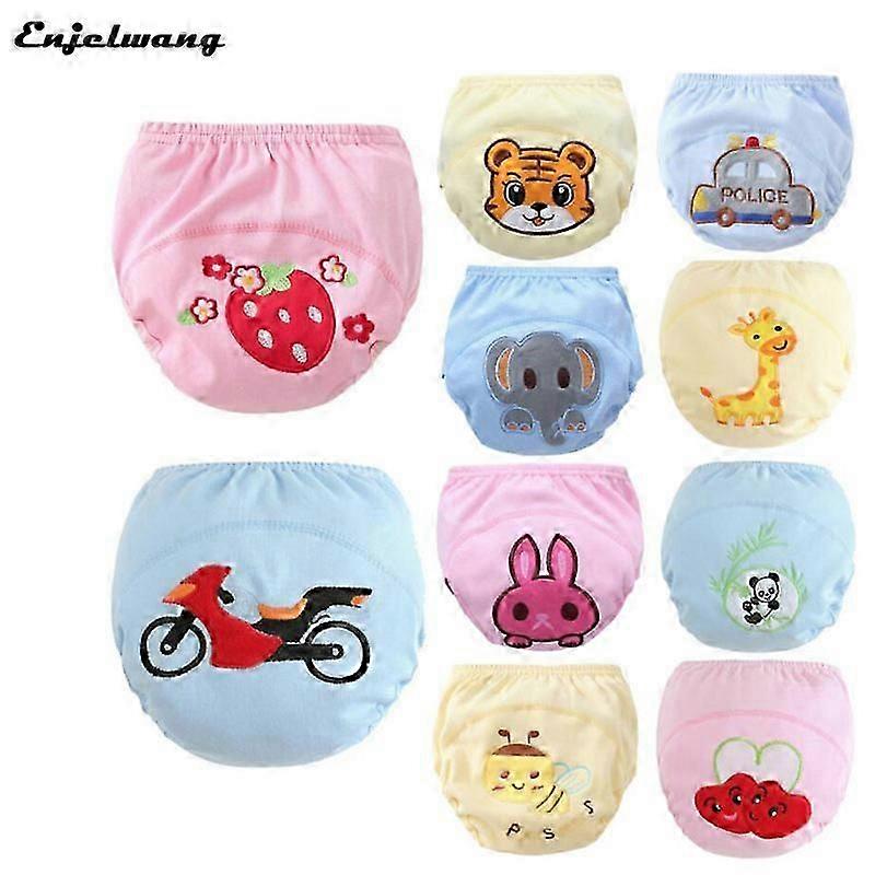 Baby Waterproof Potty Training Pants Cotton Reusable Toddler Learning Panties Cloth Diaper Kids Underwear Cowards (3Pcs)