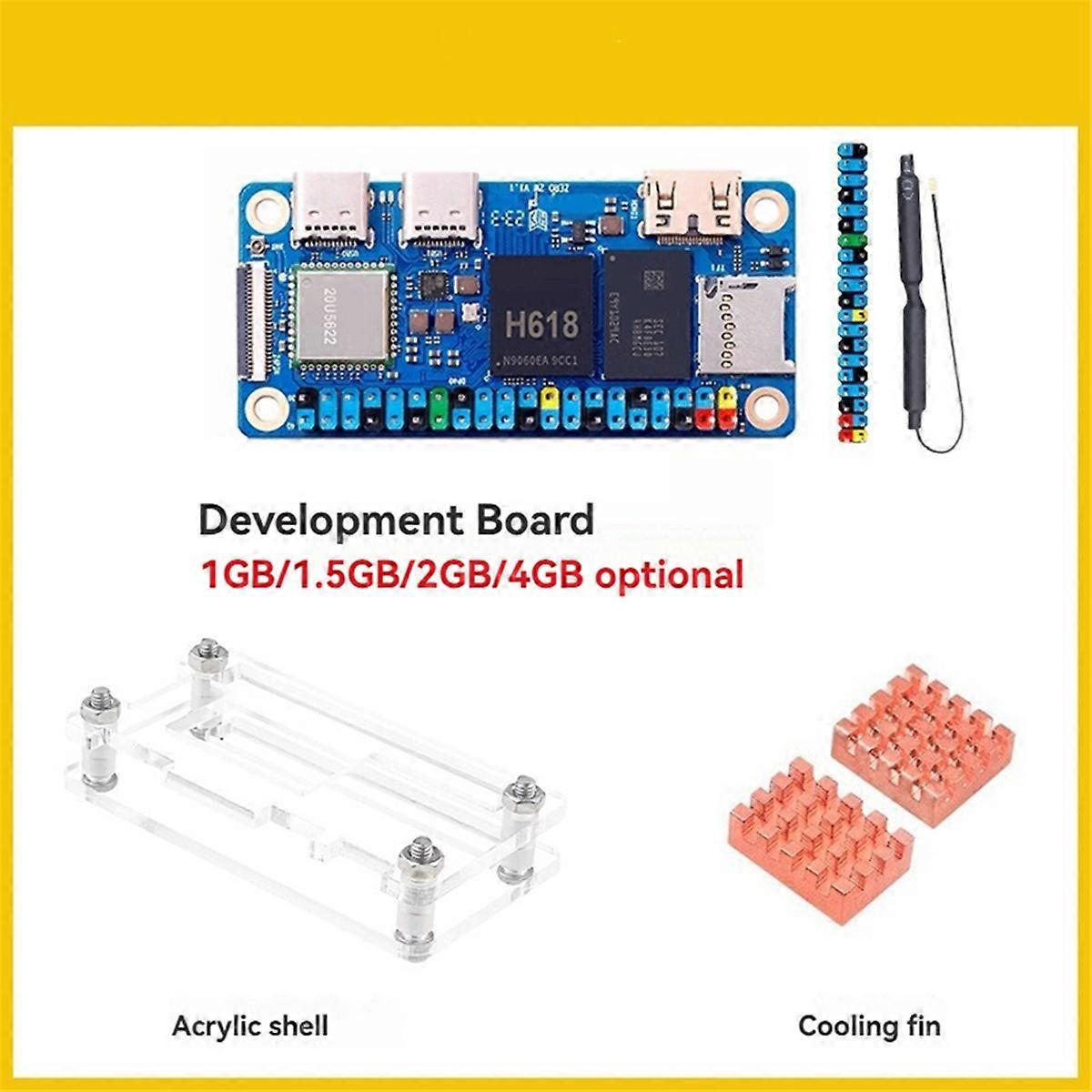 For Zero 2W 4GB RAM H618 Quad-Core -A53 for Mini PC WiFi5+BT5.0 BLE Optional Case