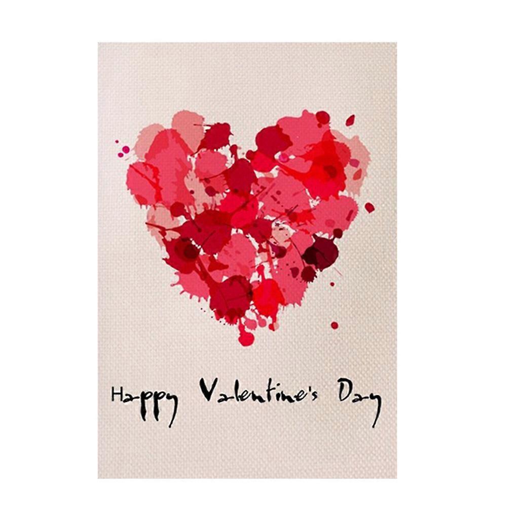 2 Sizes 4 Pattern Valentine Flag, Double Sided Valentine's Day Flag Red and White Love Valentine Garden Flag House Flags 1 30*45cm