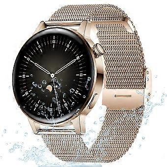 Paare Serie Bluetooth Smart Watch Sport Modi Körper Blutdruck Schlaf Überwachung Stahlband Smart Armband - Schwarz