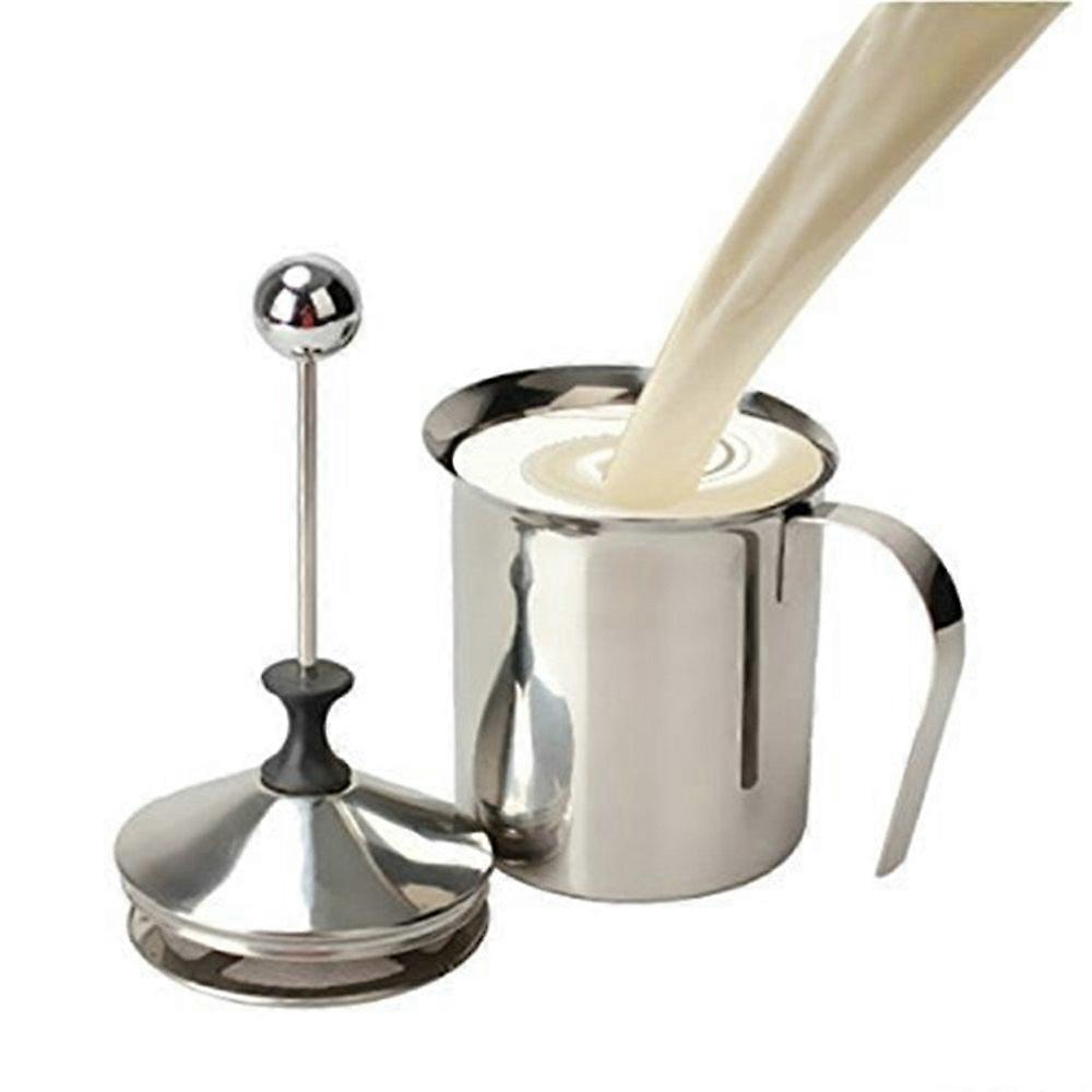 400ml Stainless Steel Double Mesh Milk Frother For Coffee Foam, Latte Art, Cream, Handheld, 400ml Capacity