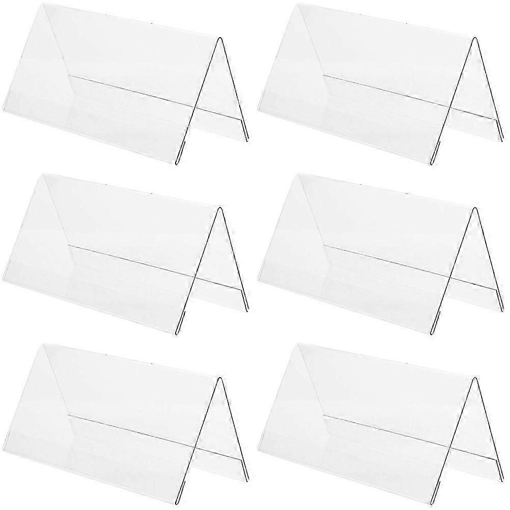 6pcs 아크릴 디스플레이 홀더 좌석 번호 홀더 사무실 이름 디스플레이 표지판 회의 공급