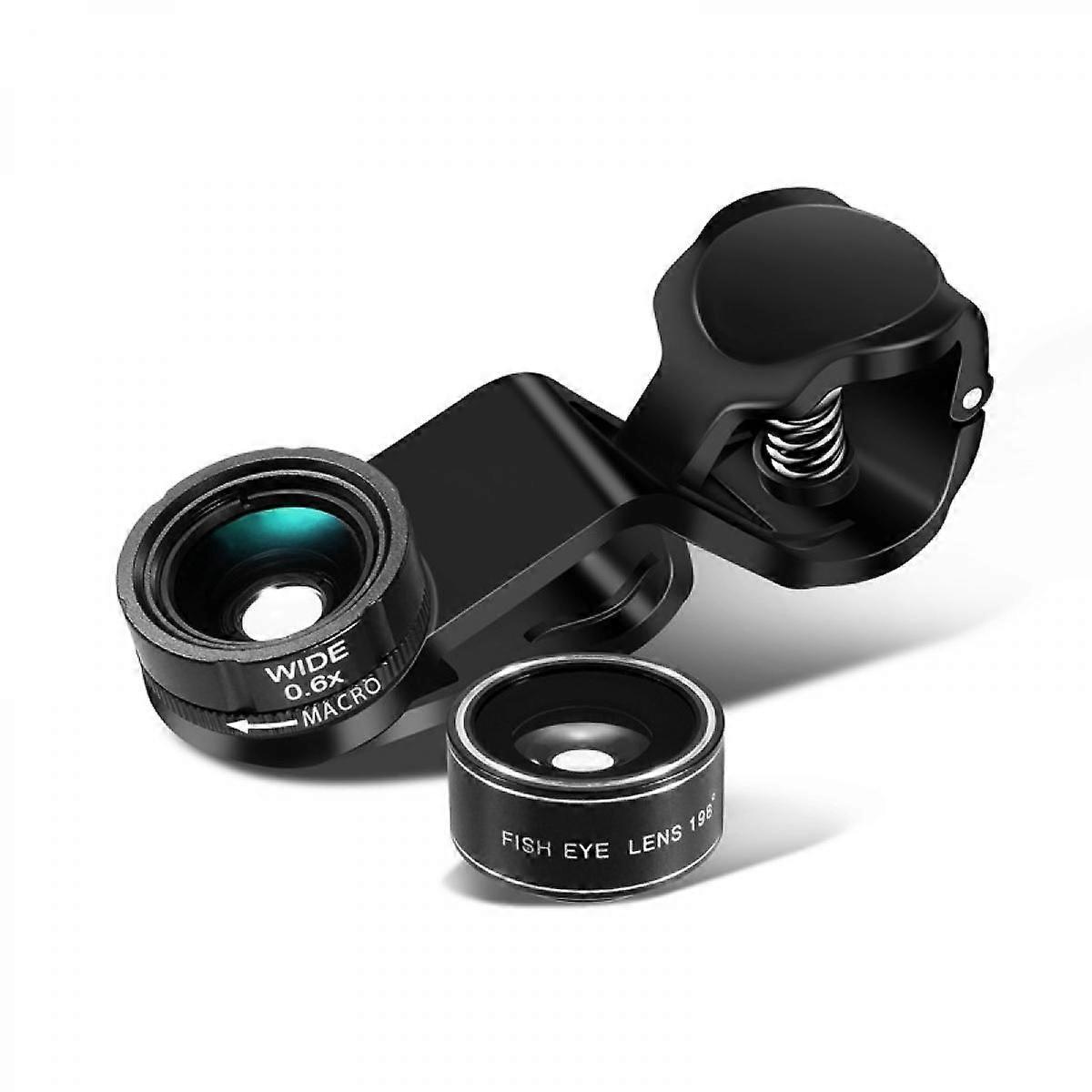 Fisheye Wide Angle Macro/glass Lens Three-in-one Lens Mobile Phone External Lens