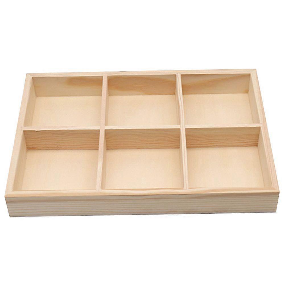 Crayon Pigment Box 6-compartment Storage Case Portable Painting Tool Box