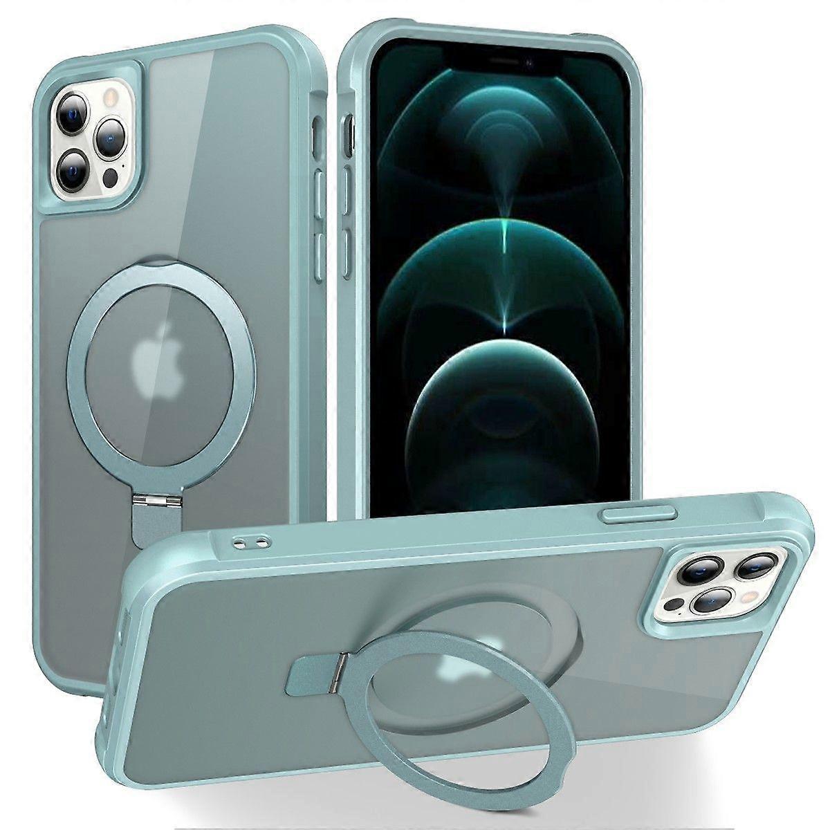 IPhone 12 Pro Max Case,Compatible With MagSafe,Scratch-Resistant Back,Full-Body Drop Proof Bumper Phone Case For Iphone 12 Pro Max-Light Blue