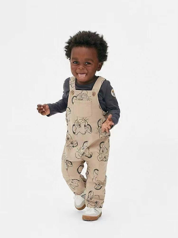 Cute denim overalls children's versatile denim style Adjustable shoulder straps, environmentally friendly and comfortable