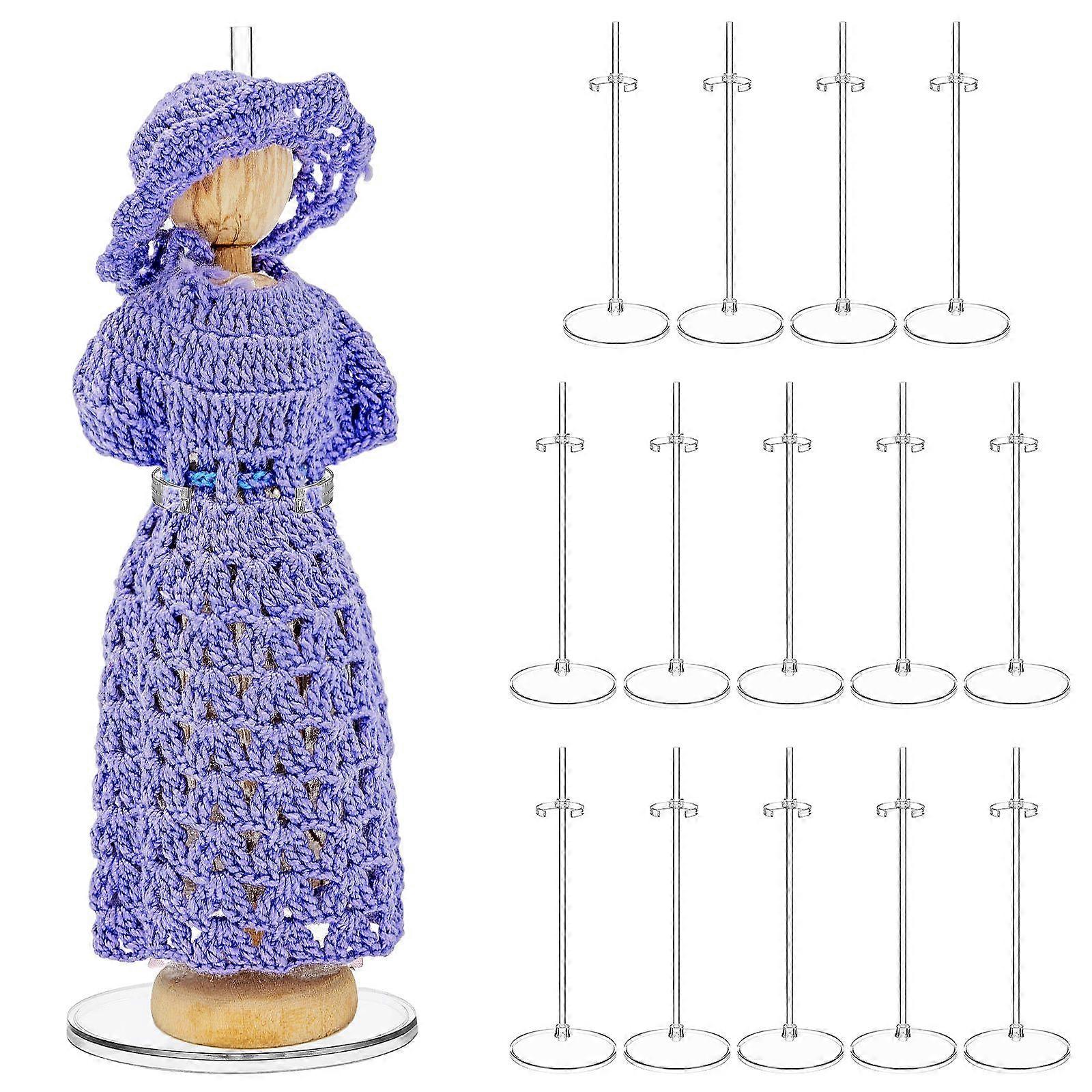 15pcs Dolls Stand Clear Dolls Holder Figure Display Holder Desktop Dolls Display Stand Dolls Support Stand Dolls Collection Supplies