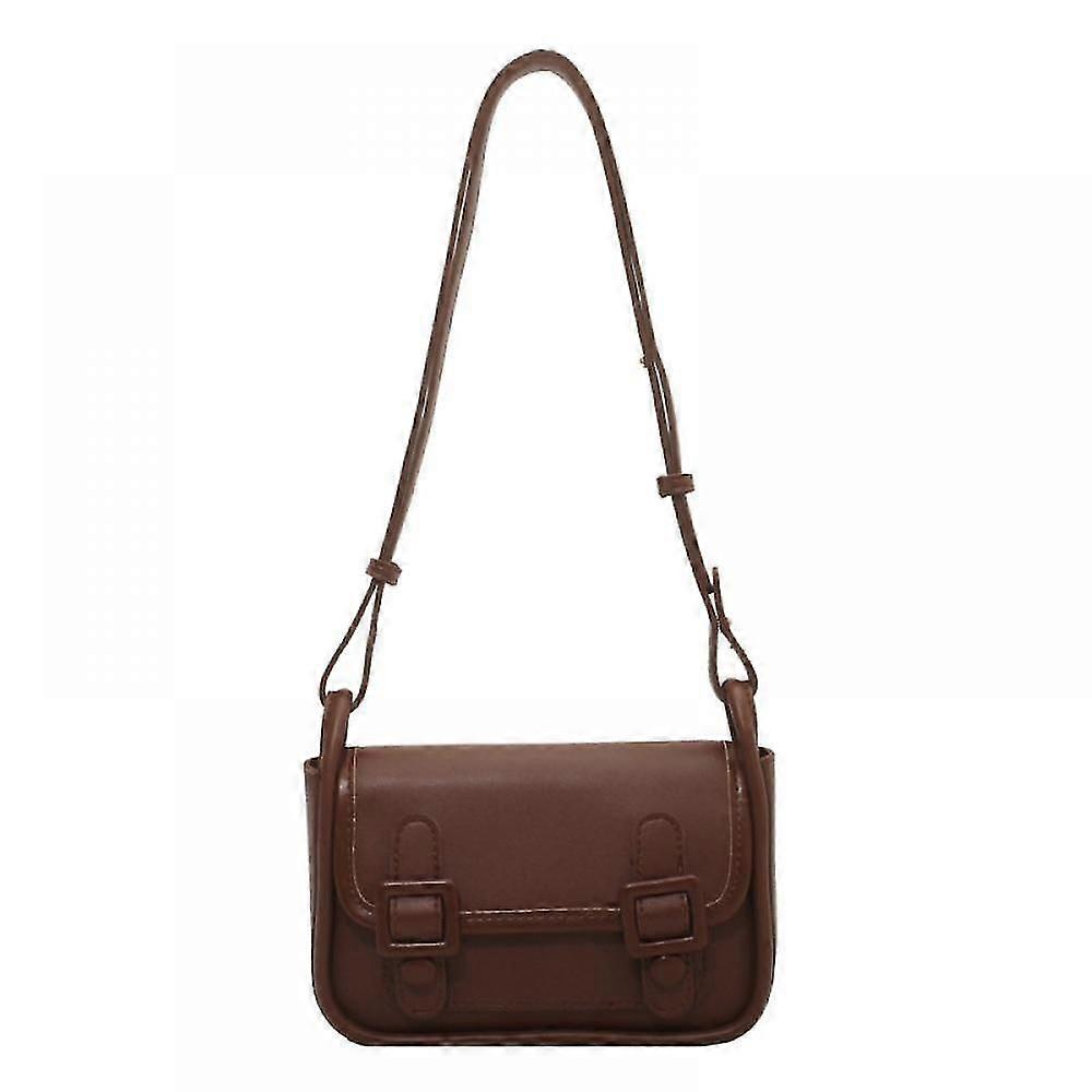 عام كتف واحد حقيبة صغيرة المرأة حقيبة أزياء البرية حزام الكتف الكبير الرجعية رسول صغير مربع حقيبة صغيرة المد والبني