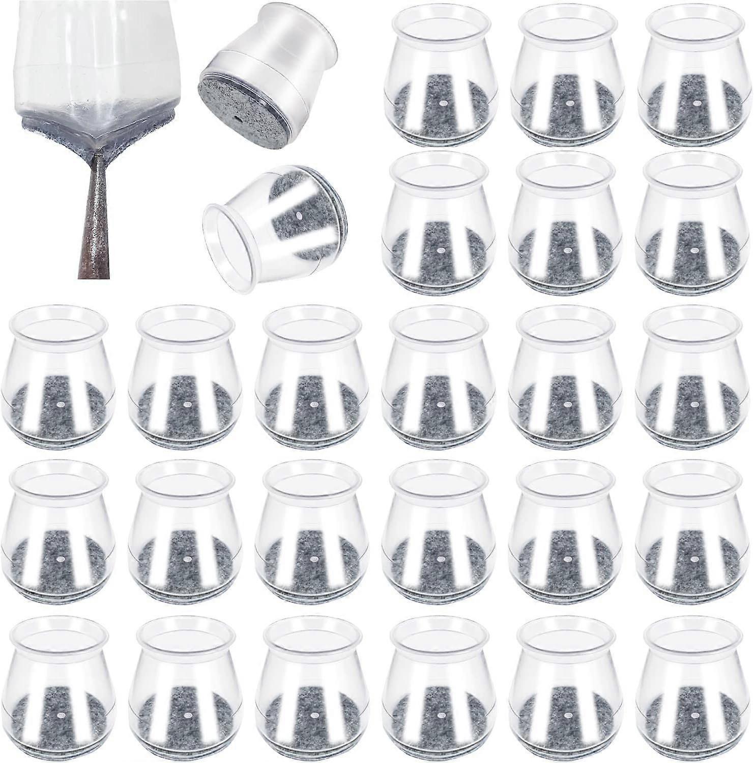 フェルト付き堅木張りの床用チェアレッグキャップ26個入り、フェルトパッド付きチェアレッグプロテクター、ノイズや引っかき傷を排除