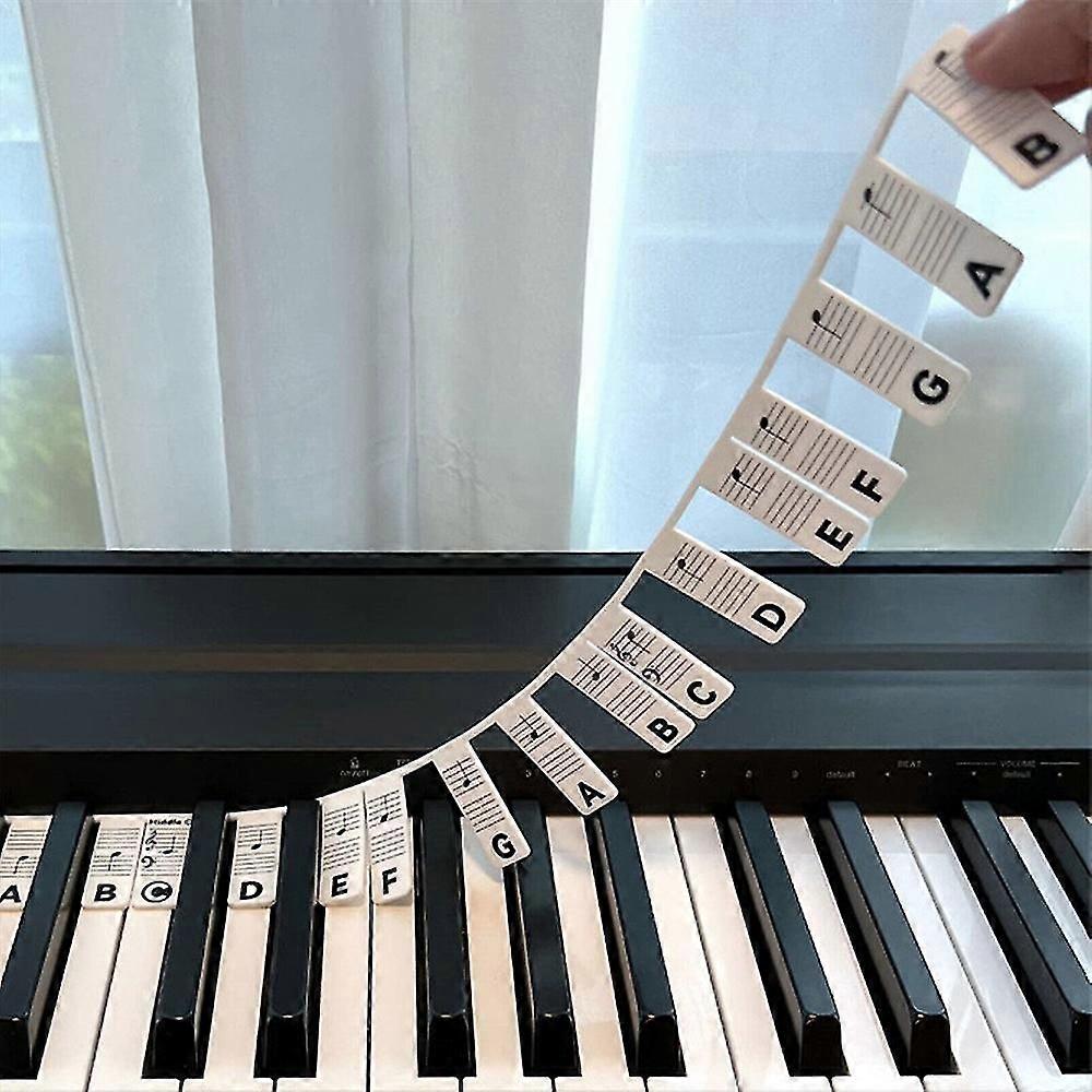 88 Keys Removable Piano Keyboard Note Labels Reusable Silicone Piano Keyboard Stickers For Beginners Kids Piano