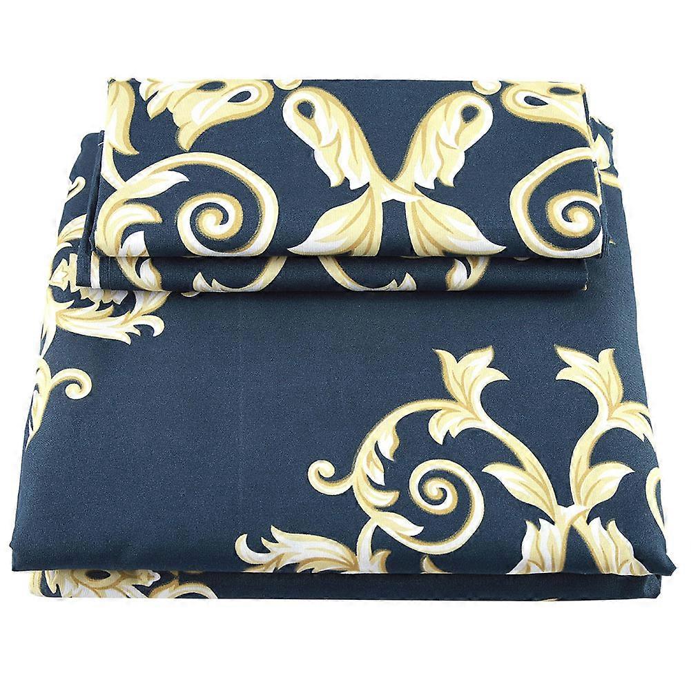 3 Pcs / Set Modern Style 100% Polyester Bedding Set Pillowcase Fitted Sheet (Queen)