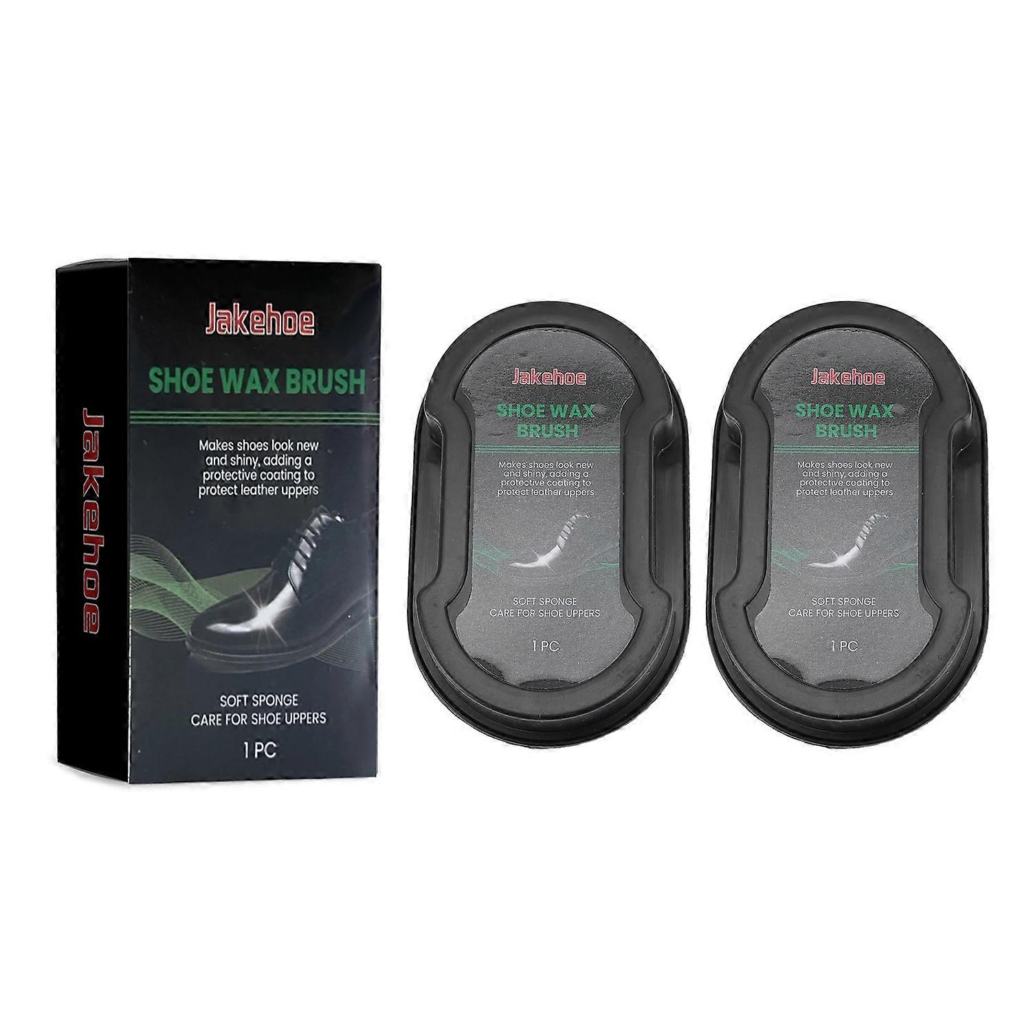 2pcs Shoe Shine Sponge for Boots Furniture Jacket Briefcase Long Lasting Instant Gloss Dirt Removal