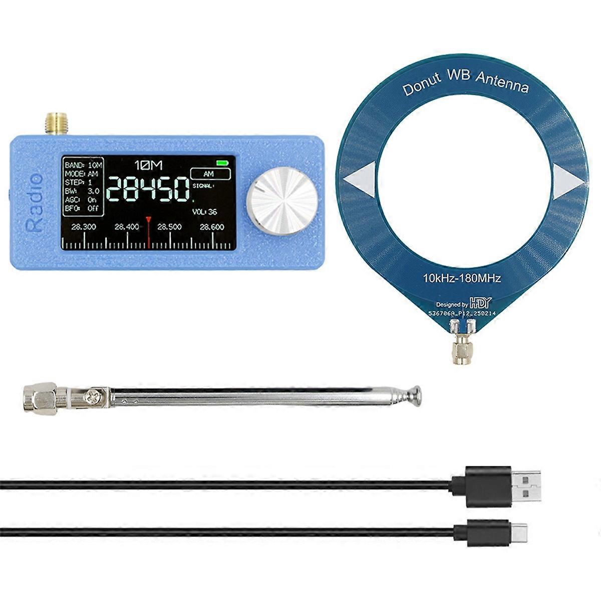 SI4732 Mini Radio Receiver 10Khz-180Mhz AM FM Radio HF SW MW VHF Mini Pocket Radio with Antenna