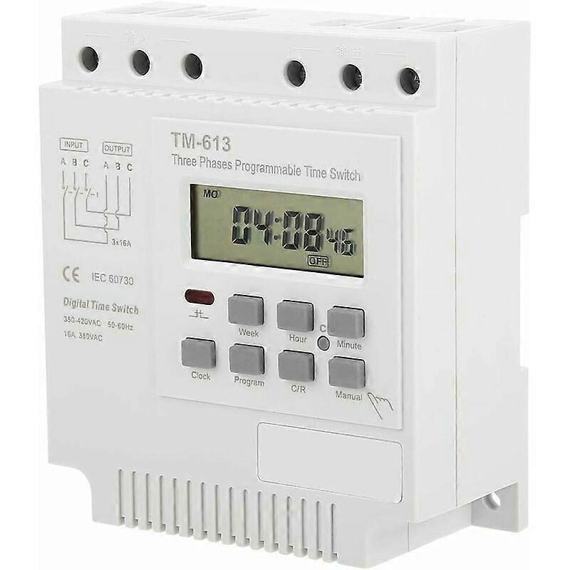 Timer intelligente, trifase, programmabile, ora digitale, relè settimanale