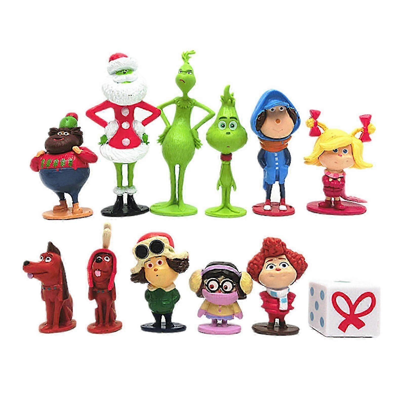 New 12 Pcs/set Movie How The Grinchs Stole Christmas Mini Action Figure Kids Toy