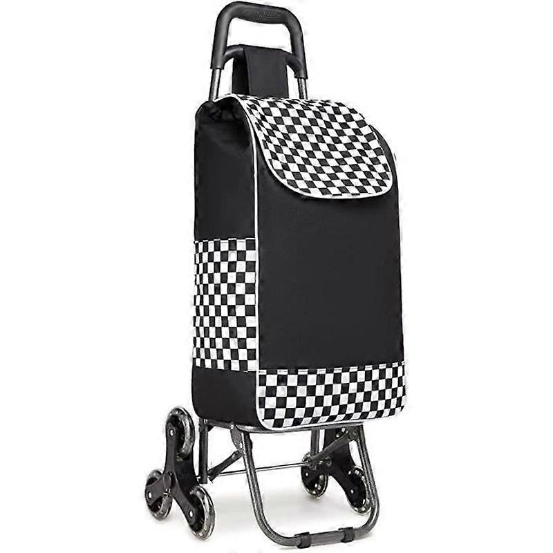 AMOUNE Foldable Shopping Trolley 6 Wheels Removable Bag - Waterproof Market Stroller