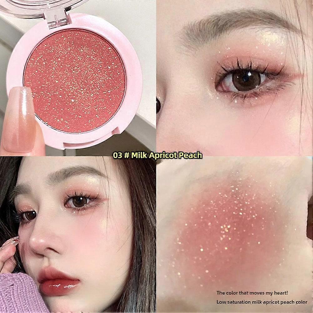 Fine Shimmer Single Color Blush Matte Highlight Shimmer Eye Shadow Disk