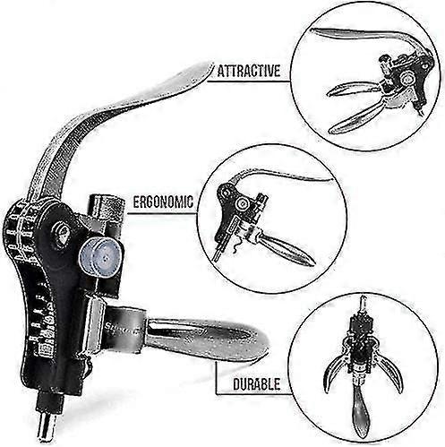 Corkscrew Wine Bottle Opener Set - Silver,hw