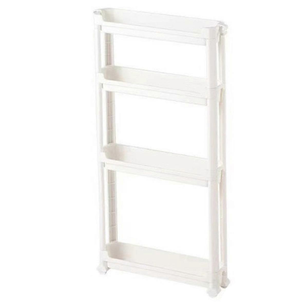 Slim Bathroom Storage Cart - Narrow Shelf Trolley for Toilet Gap