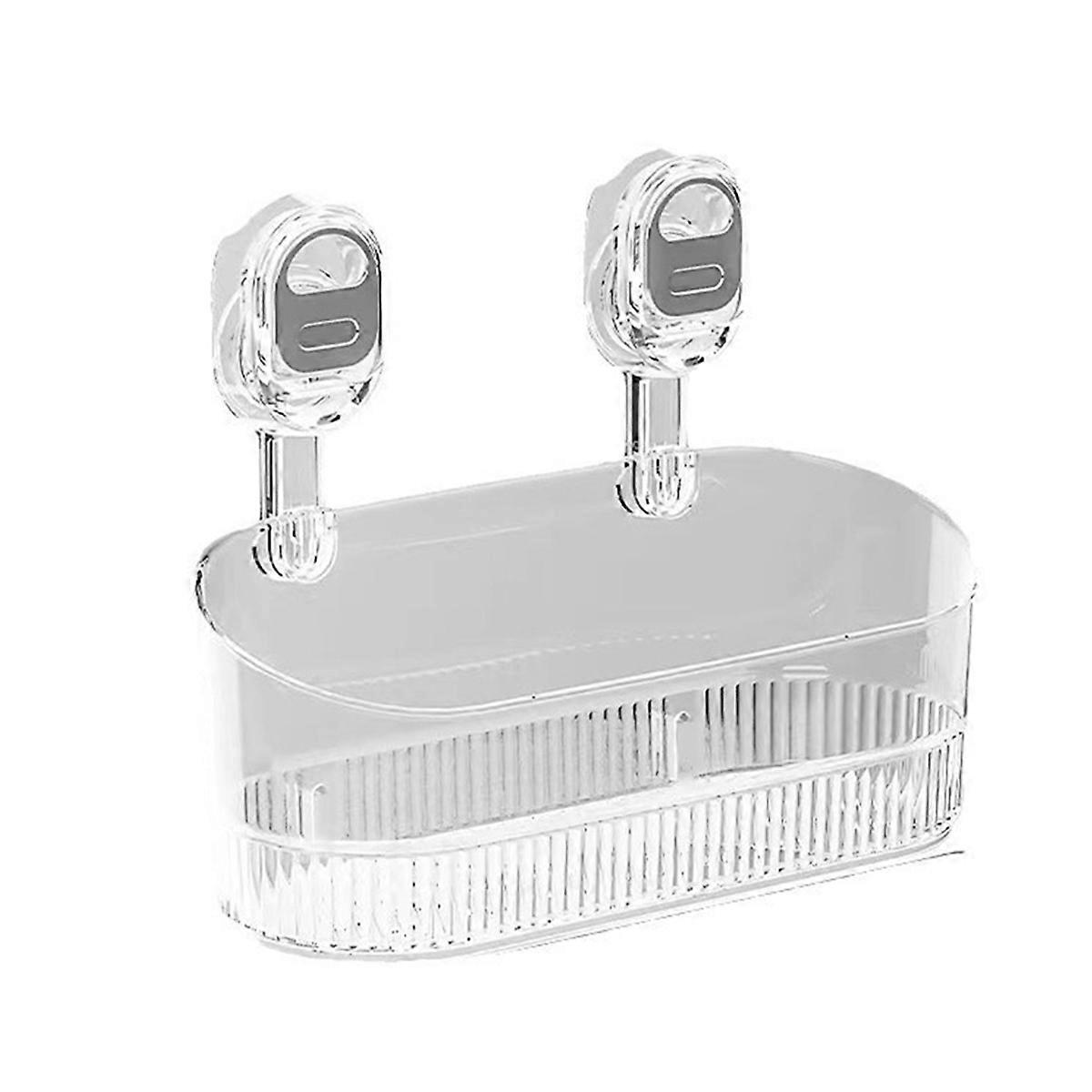 Wall-Mounted Suction Cup Kitchen Storage Box for Makeup