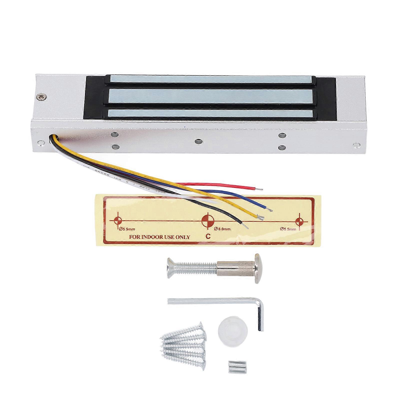 Electric Magnetic Lock 180KG 350lbs DC 12V NC Mode Five Wire Electromagnet Lock for Single Door Access Control System
