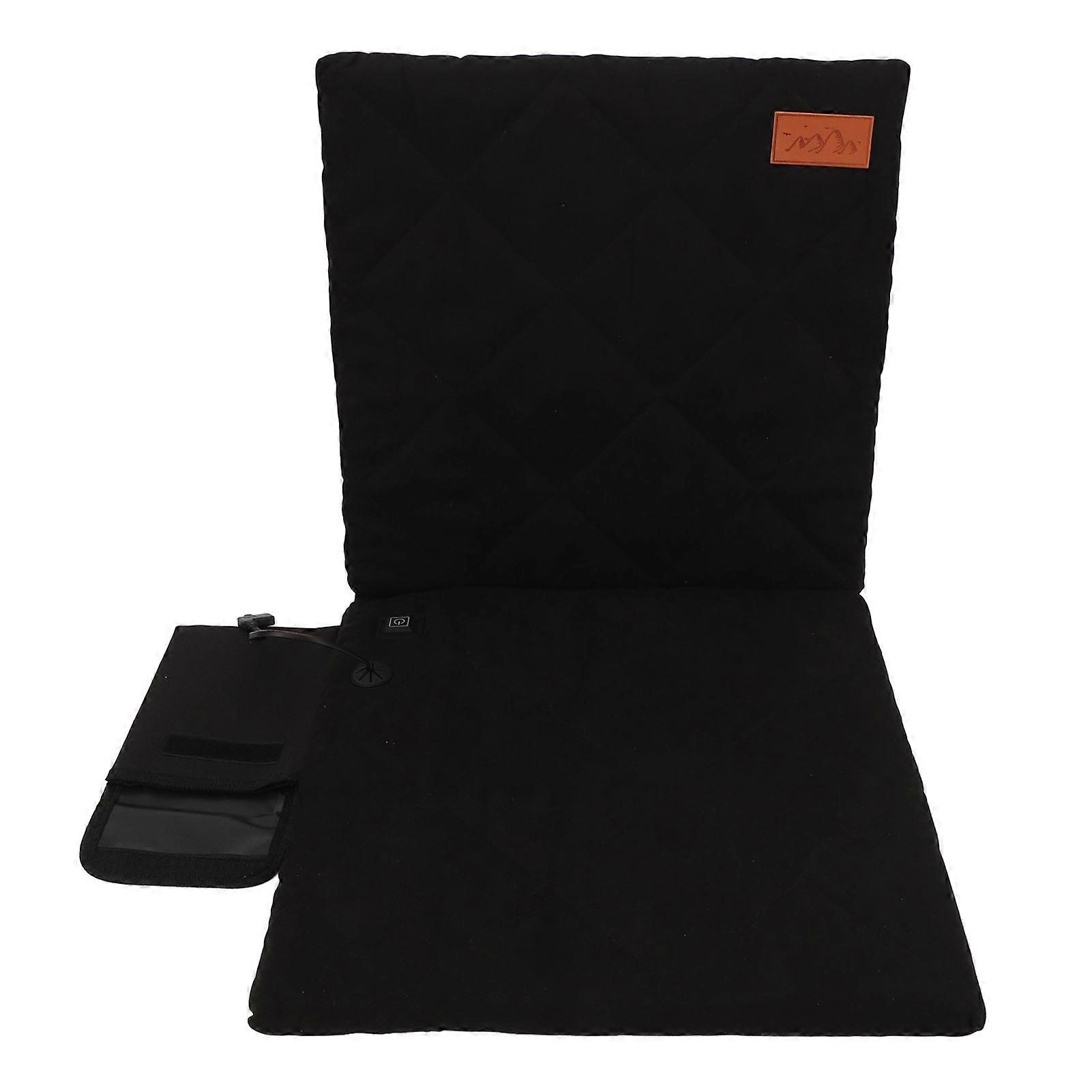 Coussin de siège chauffant portable et pliable, coussin de siège chauffant sûr pour intérieur et extérieur, noir