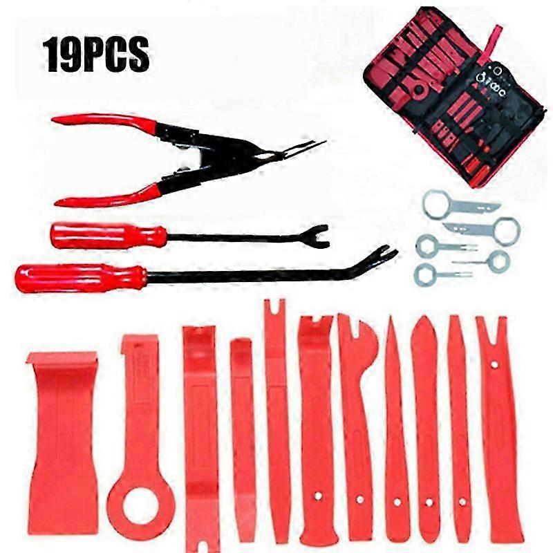19 stuks auto trim verwijdering tool auto handgereedschap pry bar dash panel kit deur interieur