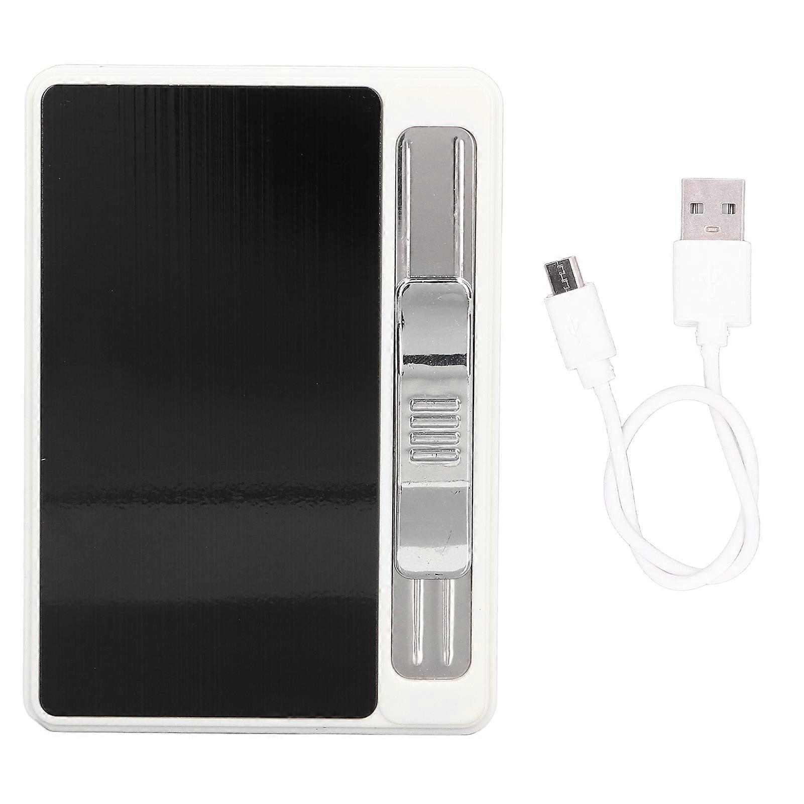 Cigarette Case with Lighter USB Charging Flameless Windproof Replaceable Tungsten Zinc Alloy Electronic Cigarette Case