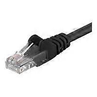 CAT 5e Network Cable - WENTRONIC - 1m - Black - Unshielded Twisted Pair
