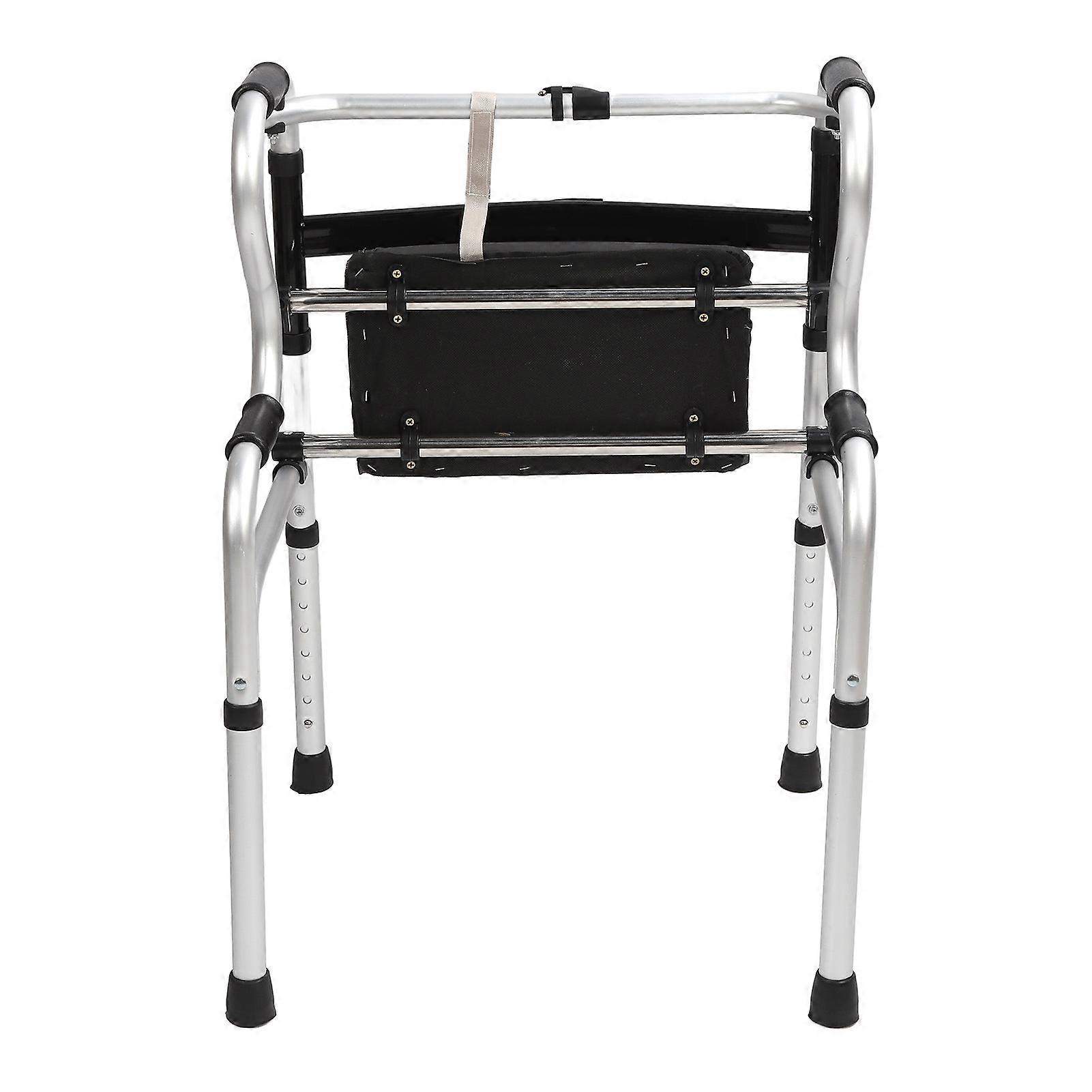 Folding Walkers 8 Height Adjustable Lightweight Walkers with Seat Anti Slip Handle Narrow Walker for Seniors Disabled