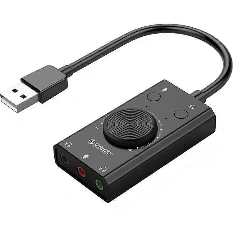 USB Sound Card-Multi-function with 2 Headset Ports & Volume Control-ORICO