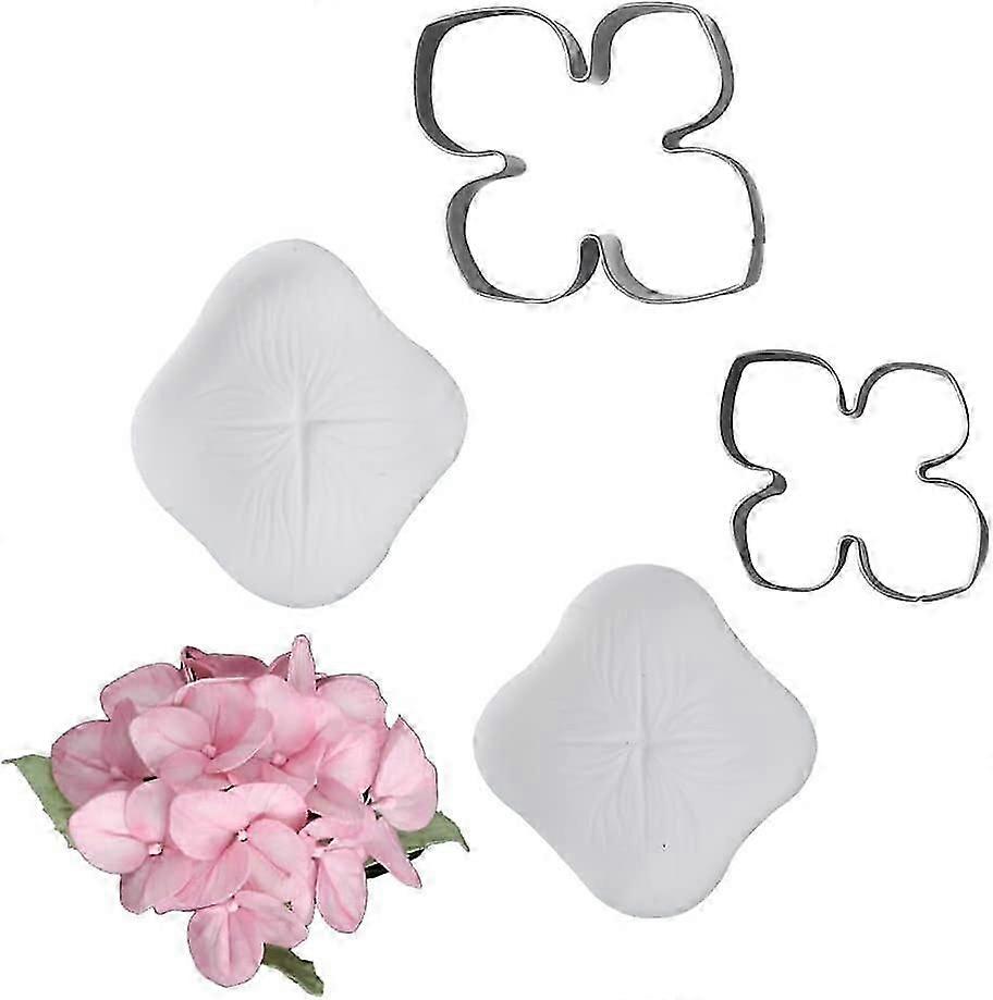 Cake Bakery Tool - Hydrangea Fondant Cutters Set